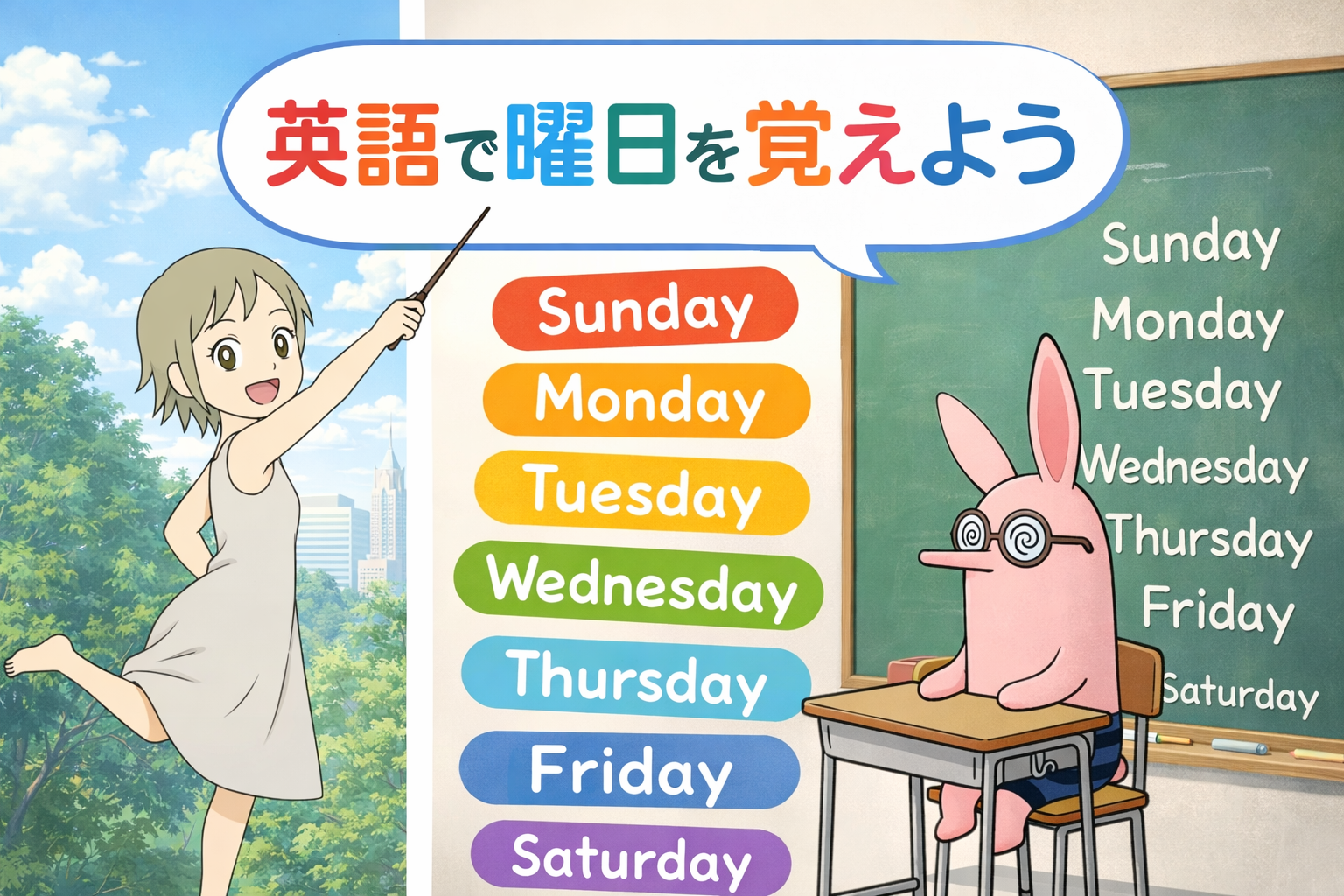 英語で曜日を覚えよう