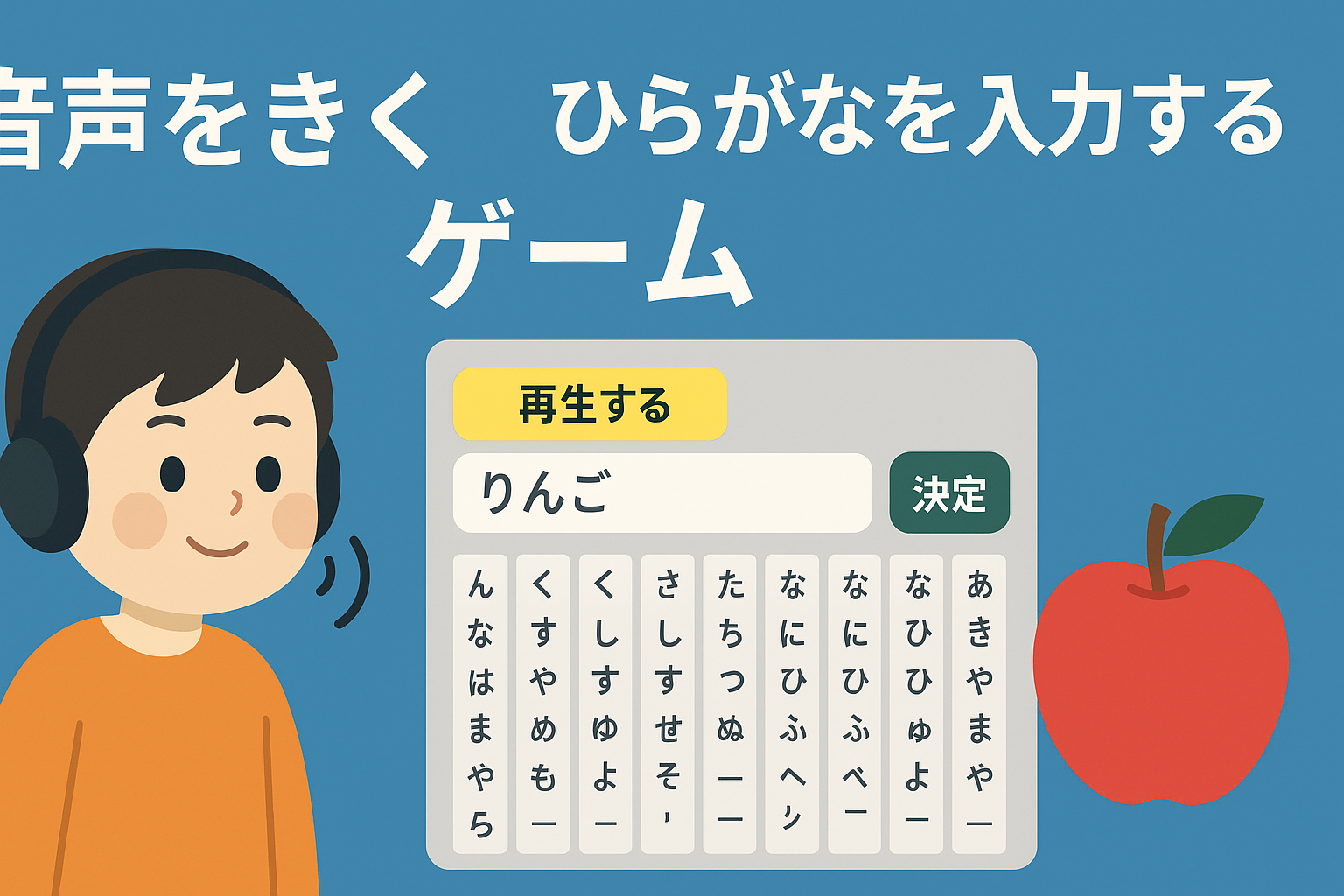 聞いてひらがな入力