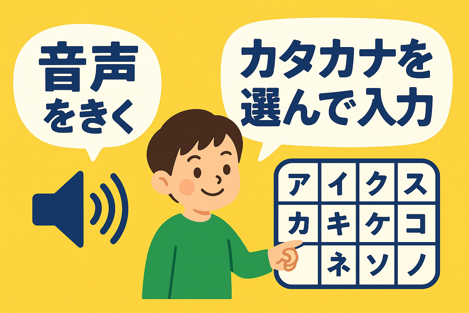 聞いてカタカナ入力