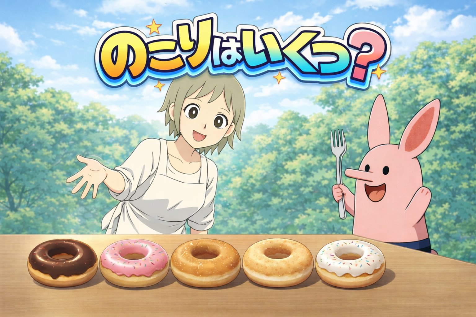 のこりはいくつ？