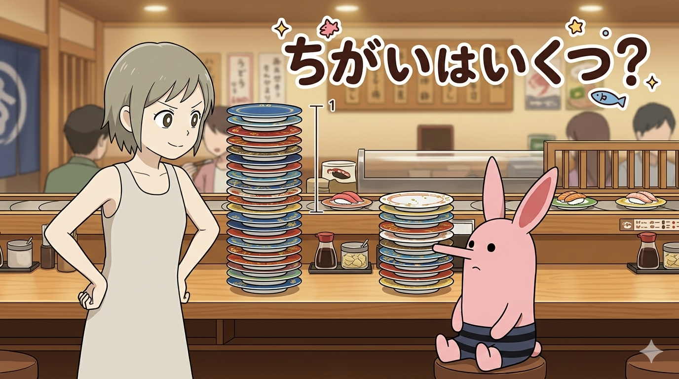 ちがいはいくつ